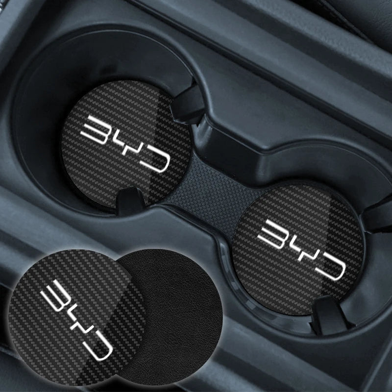 Porta copo antiderrapante 2Pçs para BYD Atto 3 Yuan F3 E6 F0 G3 I3 Plus Ea1 Song Max Tang Dmi 2din Pro E2